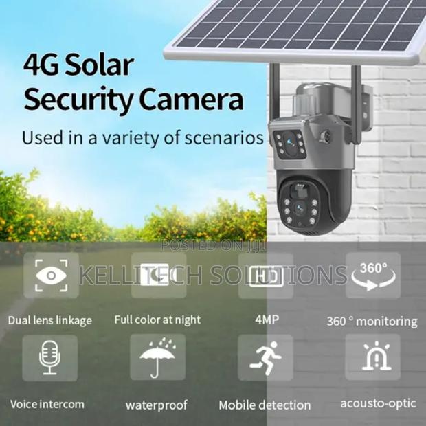 2026 4g Sim Dual Lens PTZ 12mp CCTV Security Camera With Solar Power · Photo 2