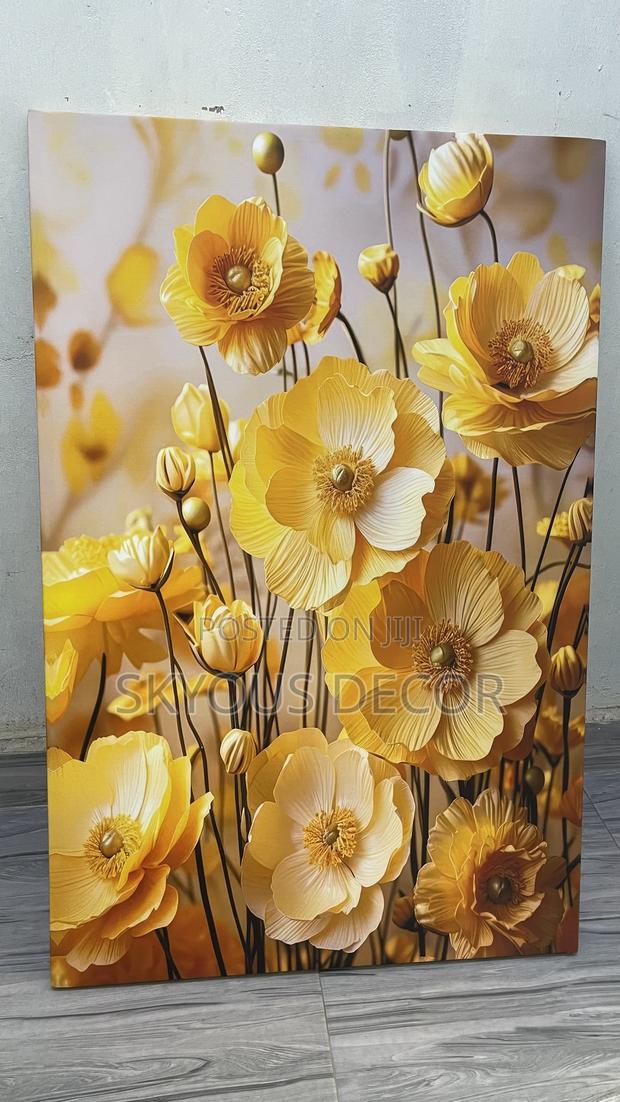 Yellow Abstract Wall Canvas · Photo 2