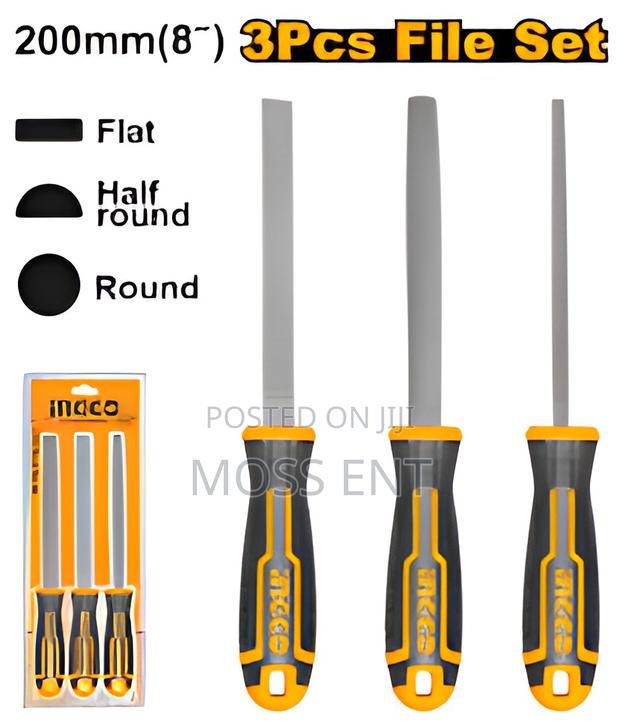 3 PCS Wood File Set 8" - Hktfw0308 · Photo 1