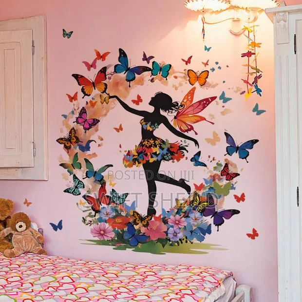 African Girl Butterfly Sticker · Photo 1