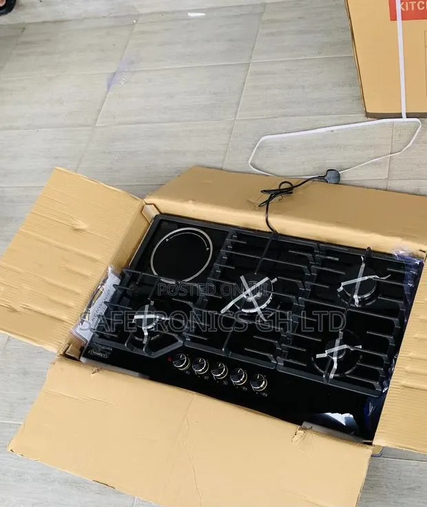 Brand New Inbuilt 1 Electric 4 Gas Countertop Kenwood Black Hob · Photo 1
