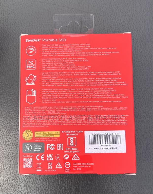 2 Terabytes Sandisk Portable SSD 2tb / to - 800mb/S · Photo 3