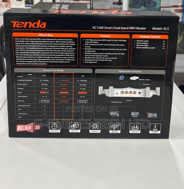 Tenda Ac1200 Smart Dual-Band Router, Ac1200 Tenda Router · Photo 2
