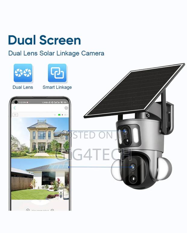 Wireless 4mp Dual Lens Camera Solar Camera · Photo 1