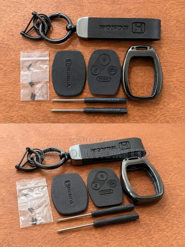 Honda Smart Key Cover Case 3 Button + Leather Keychain Strap Kit · Photo 1