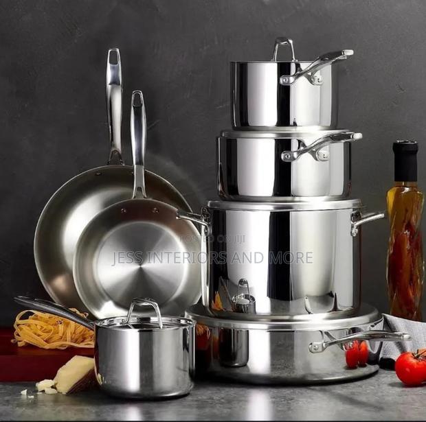 Tramontina 12piece Tri-ply Clad Stainless Steel Cookware Set · Photo 1