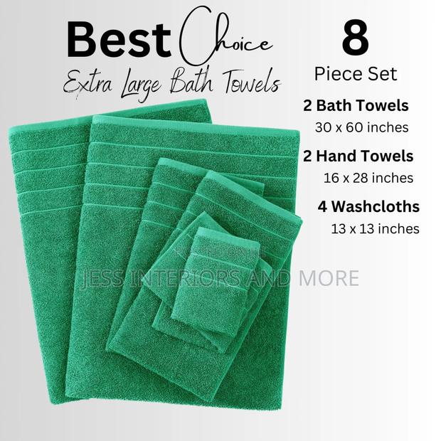 Casa Platino Green Bath Towel Set of 8 · Photo 3