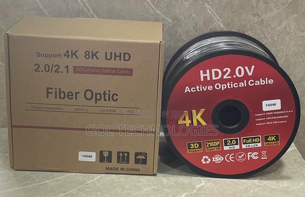 100M HDMI Cable Support Uhd Active Fiber HDMI Cable · Photo 1