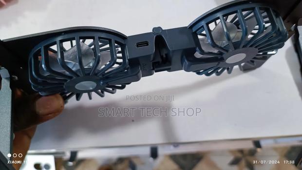 7 Level Foldable Aluminium Laptop Stand + Fan + RGB Light · Photo 2