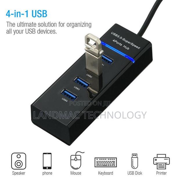 High Speed 4 Port USB 3.0 Multi HUB Splitter Expansion USB · Photo 3