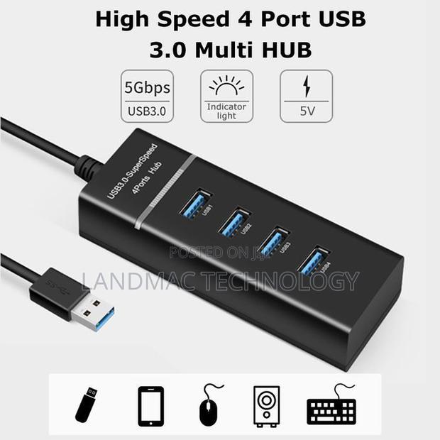 High Speed 4 Port USB 3.0 Multi HUB Splitter Expansion USB · Photo 1