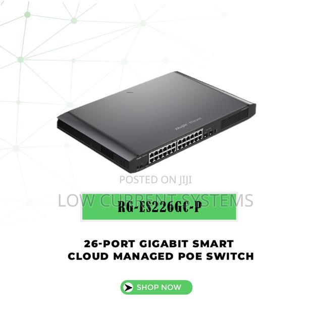 Ruijie 24 Por Gigabit Smart Cloud Managed Poe Switch Network · Photo 1