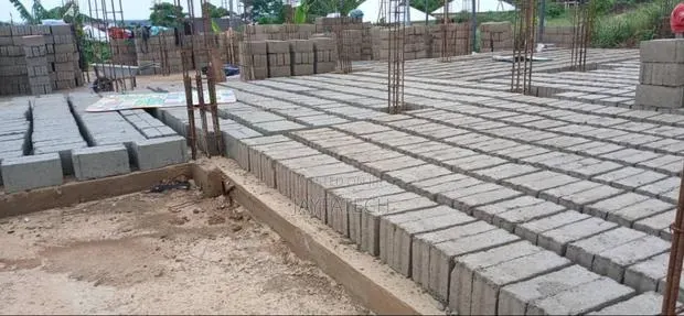 High-Strength 6-Inch 5-Inch Concrete Blocks - On-Site Production · Photo 1