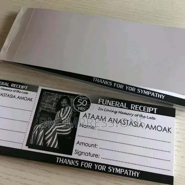 Funeral Receipt Book Printing · Photo 1