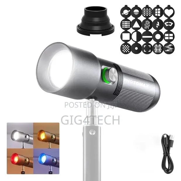 M-10 Portable Snoot Flashlight for Photography – 10W LED Spotlight · Photo 1