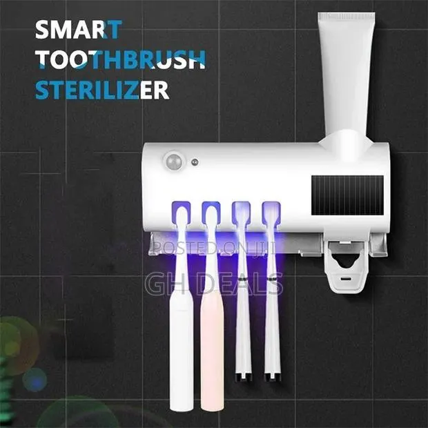Automatic Toothpaste Dispenser, Toothbrush Holder · Photo 1
