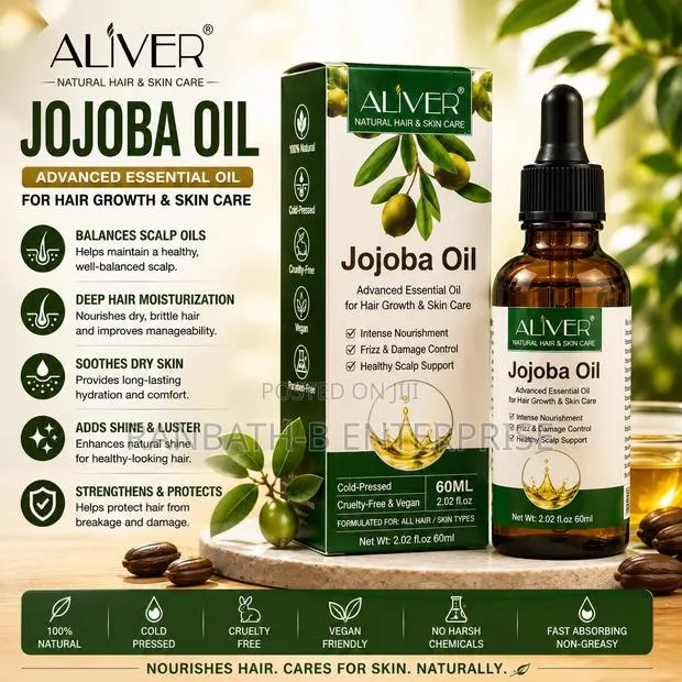 Original ALIVER Jojoba Oil – Advanced Hair Skin Care · Photo 1