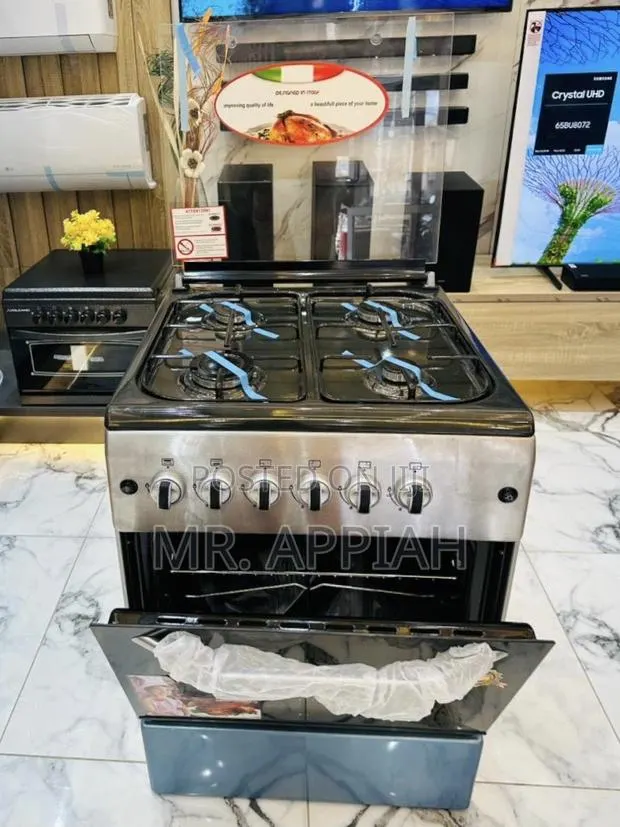 Order Ferre 60x60cm Glass Lid 4 Gas Burner With Oven Grill. · Photo 1