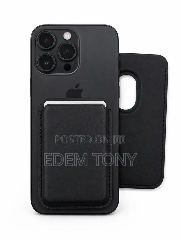 JETech Leather MagSafe Wallet Case for iPhone, Black · Photo 1
