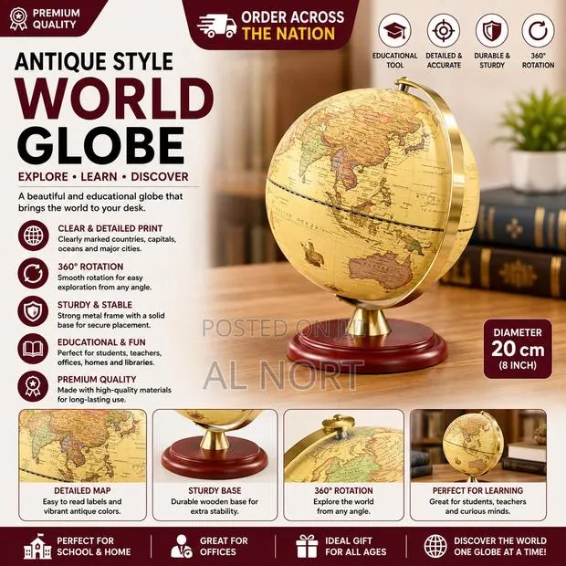 20 Cm Educational World Globe · Photo 1