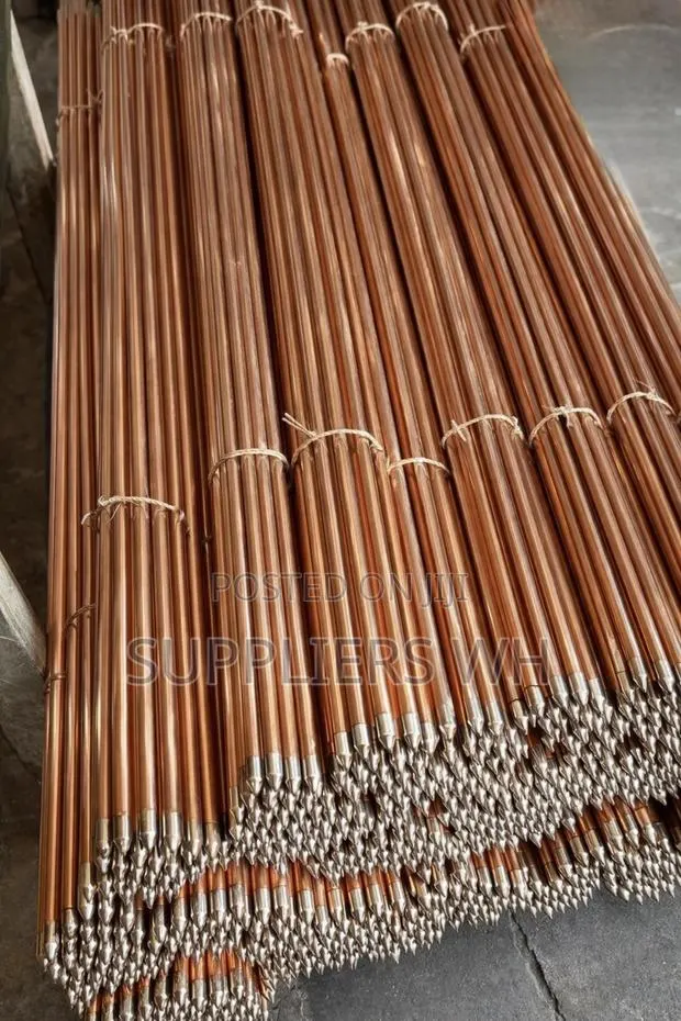 Electrical Copper Bonded Earth Rod Lightning Protection Earthing · Photo 1
