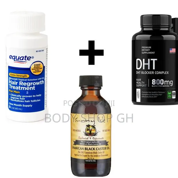 Equate Minoxidil + Castor Oil + DHT Blocker for Baldness · Photo 1