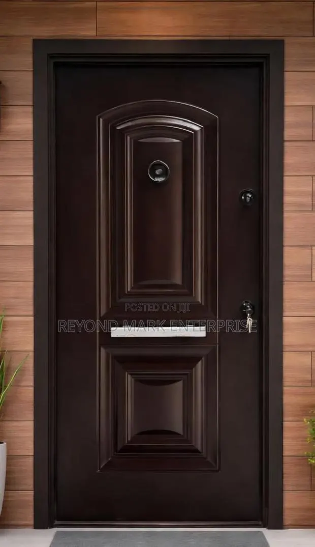 Full Metal Security Door, Brown, Waterproof · Photo 1