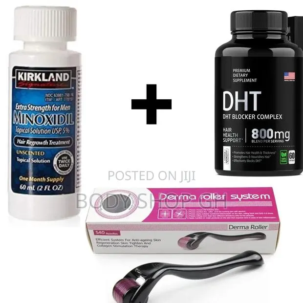 Hairline Treatment Pack - [Minoxidil + Roller + DHT Blocker] · Photo 1