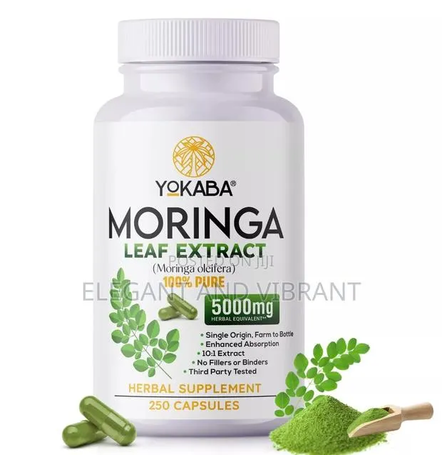 250 Cap Moringa Oleifera Leaf Powder 5000mg-Organic Extract · Photo 1