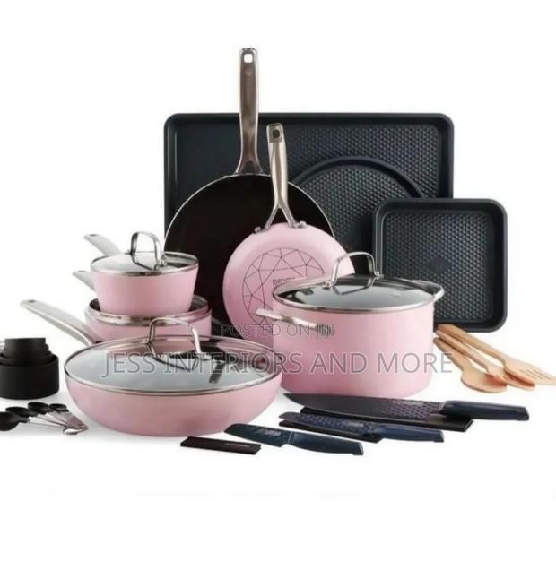 Pink Diamond 30-Piece Non-Stick Cookware Set 
(Pink) · Photo 1