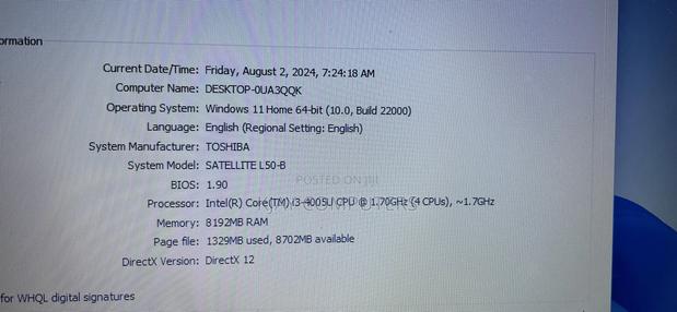 Laptop Toshiba Satellite L50 8GB Intel Core i3 HDD 500GB · Photo 6