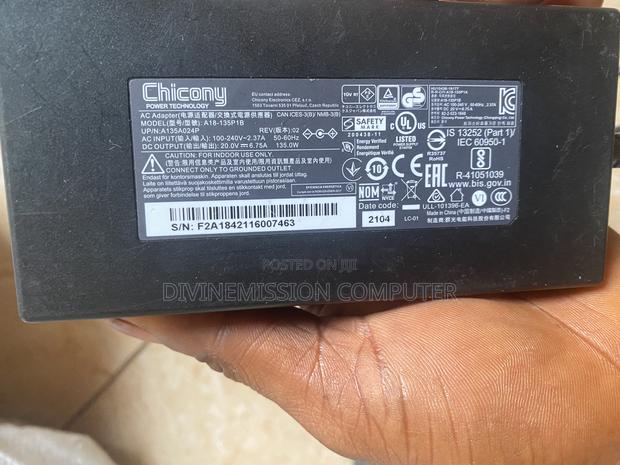 Original Chicony AC Adapter 20v=6.75A, 135w · Photo 5