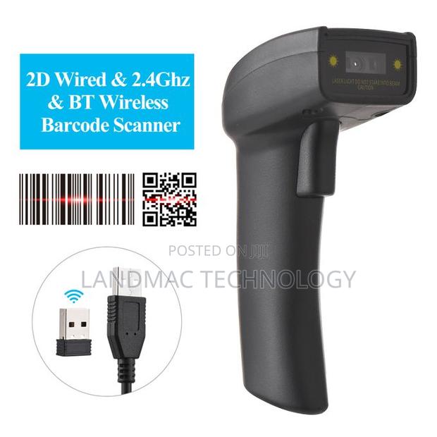 2d Wireless Bt+2.4g Barcode Scanner Handheld Usb Wired 1d · Photo 1