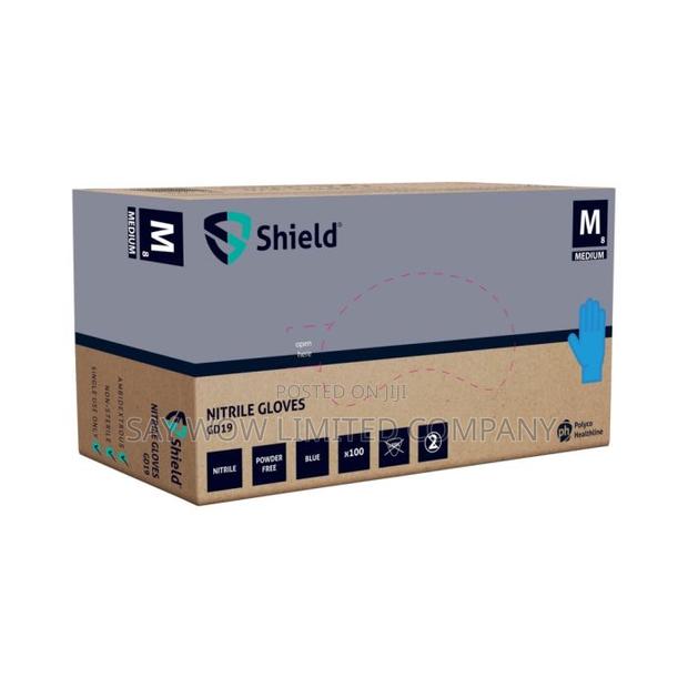 PH SHIELD Blue Nitrile Powder Free Disposable Gloves · Photo 2
