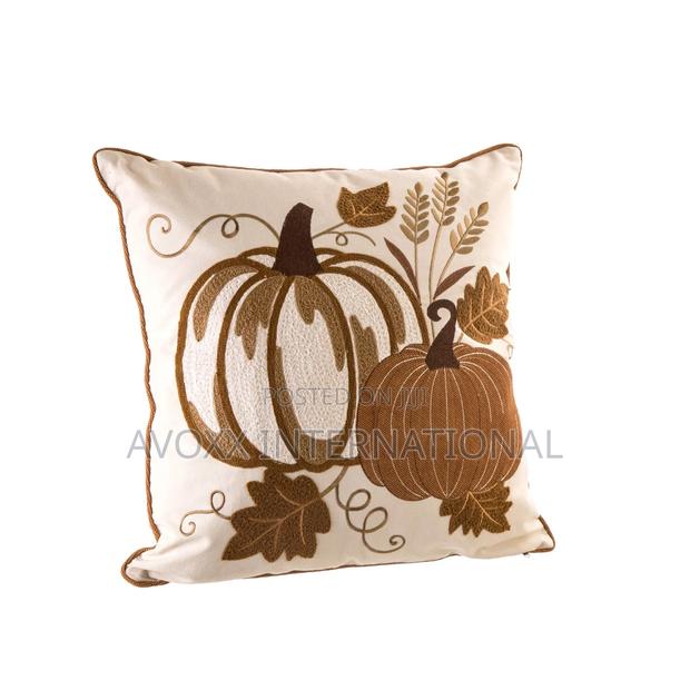 Euty Throw Pillow 18”X18” for Fall ,Embroider Pumpkin Leaf · Photo 6