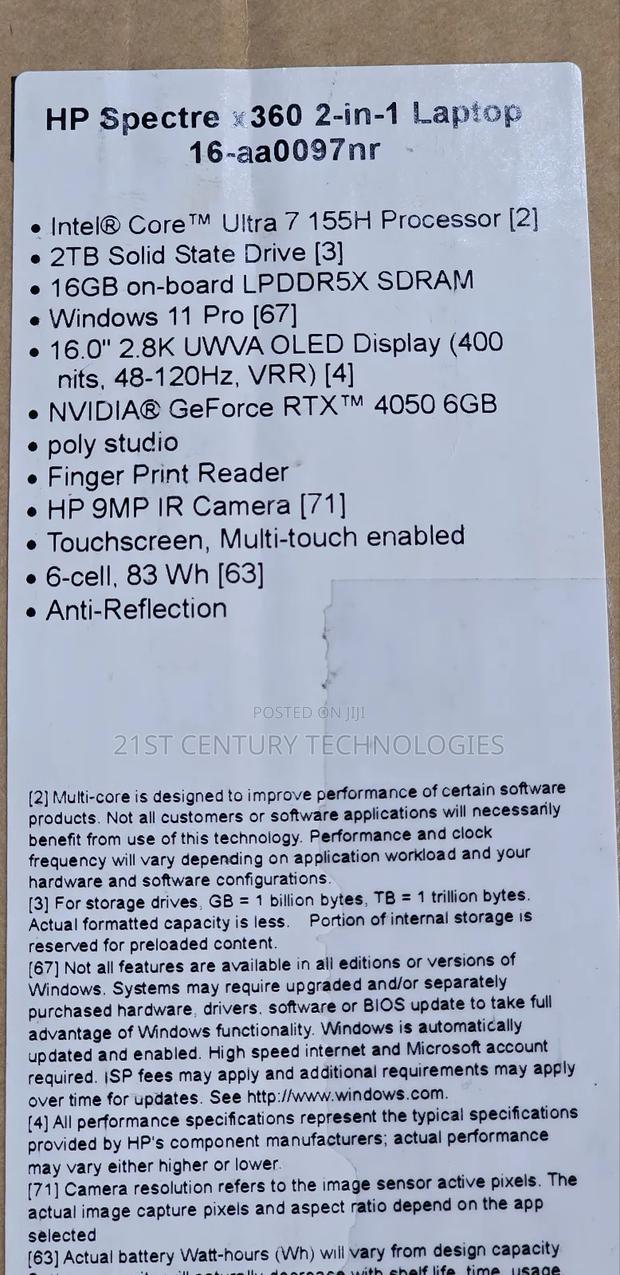 New Laptop HP Spectre X360 16GB SSD 2T · Photo 2