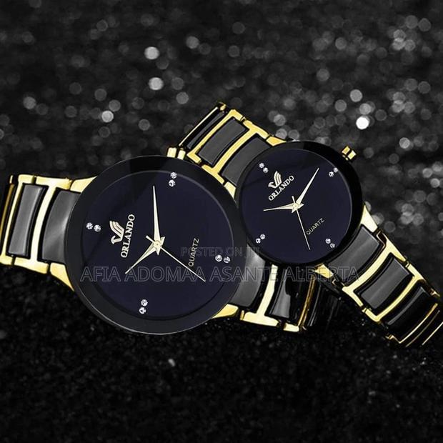2 Pieces Couple Rhinestone Quartz Watch · Photo 1