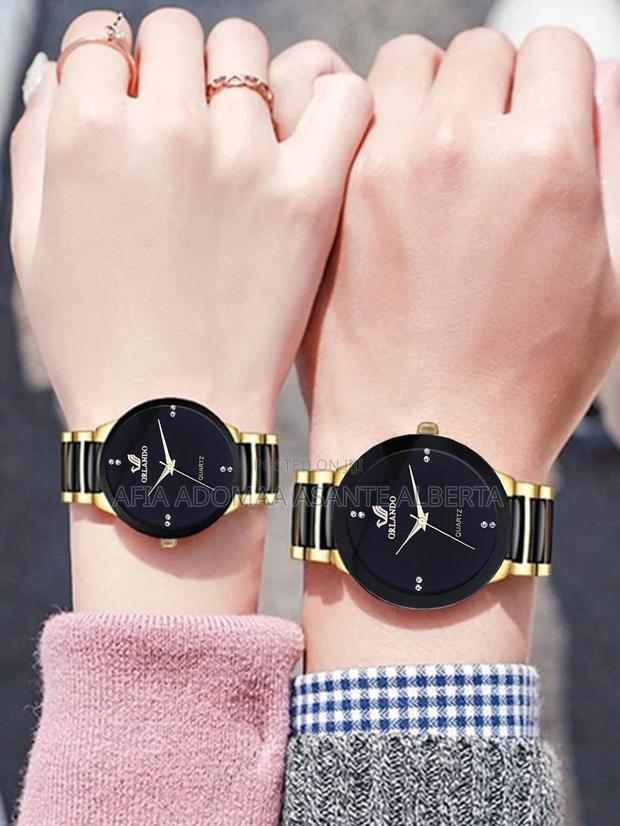 2 Pieces Couple Rhinestone Quartz Watch · Photo 2