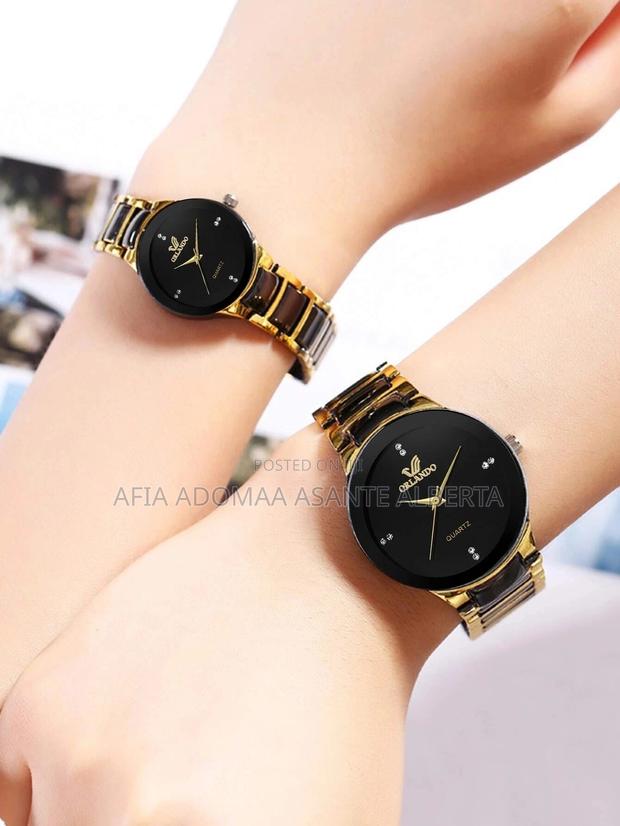 2 Pieces Couple Rhinestone Quartz Watch · Photo 4