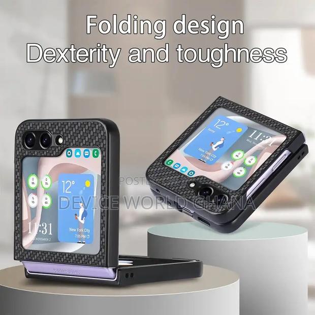 Carbon Fiber Pattern Case for Samsung Z Flip7, 6 5 4 3 2 · Photo 5