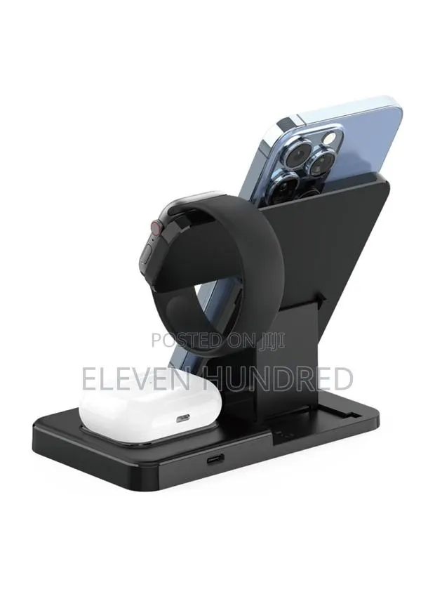 15w 3-in-1 Multifunction Folding Wireless Fast Charging (Black) · Photo 1
