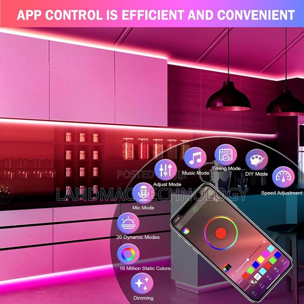 10M RGB Bluetooth Control LED Strip Lights 12V USB Color Cha · Photo 2