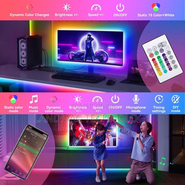 10M RGB Bluetooth Control LED Strip Lights 12V USB Color Cha · Photo 4