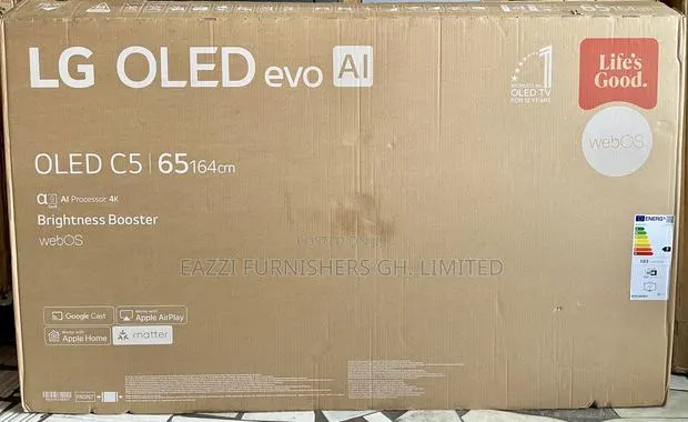 LG OLED 65 Inch C5 Smart at 144hz Gaming Active HDR+ UHD SATELLITE TV · Photo 1
