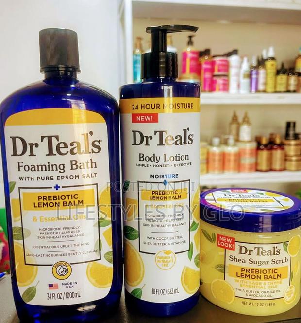 Dr Teal's Prebiotic Lemon Balm Lotion, Foaming Wash Scrub · Photo 1