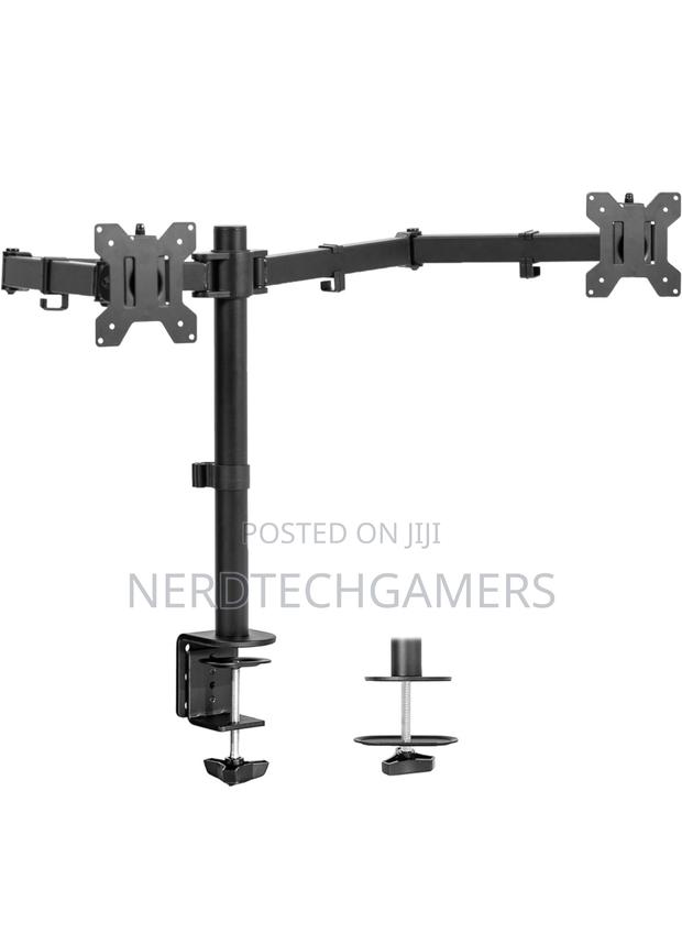 VIVO Dual Ultrawide Monitor Desk Mount, , Black, STAND-V038 · Photo 1