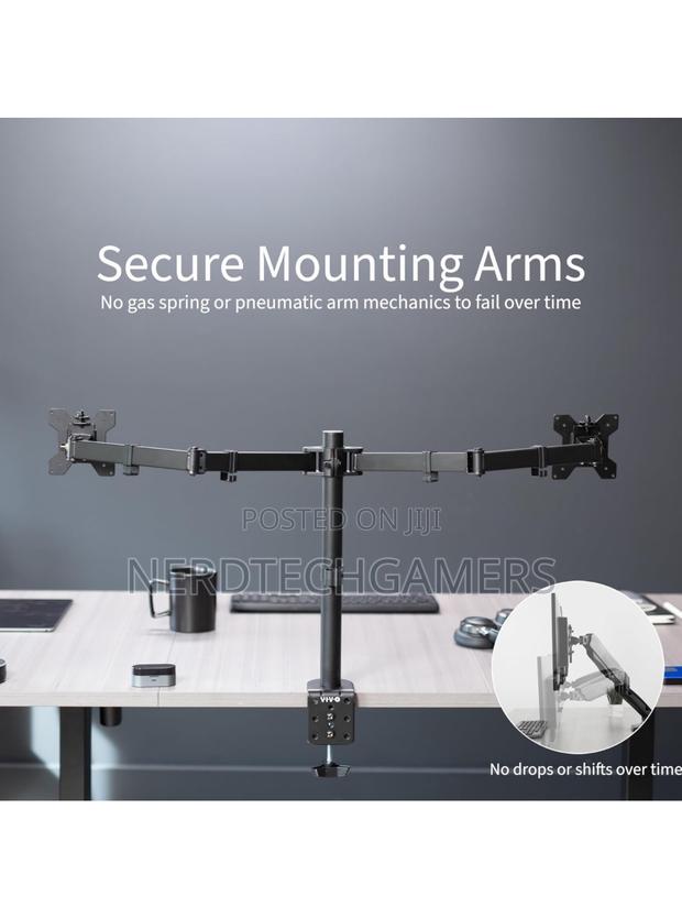 VIVO Dual Ultrawide Monitor Desk Mount, , Black, STAND-V038 · Photo 4