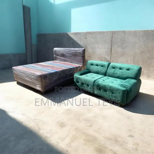 Green Luxury Sofa With Quality 12 Inches High Density Inbuilt Bed · Photo 1