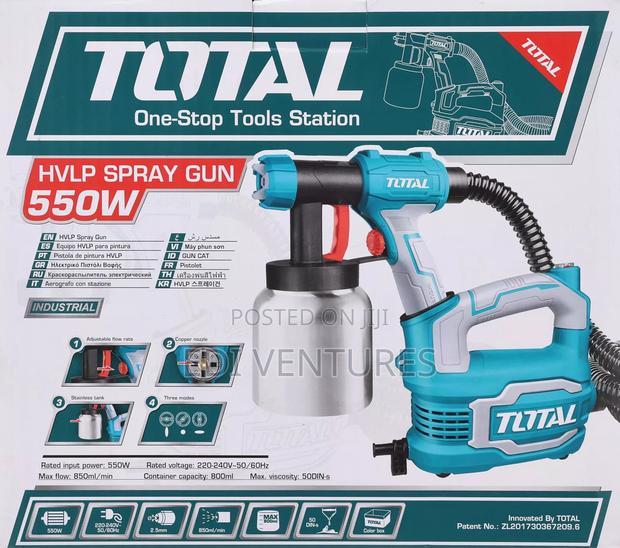 Total 550W HVLP Spray Gun (Stainless Tank) Tt5006-2 · Photo 1