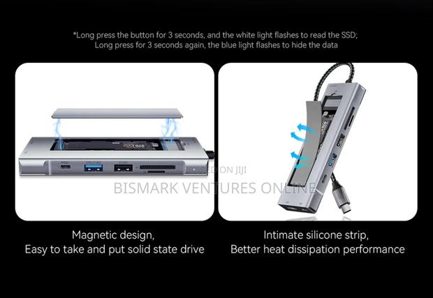 ESSAGER 8-in-1 USB-C Hub Integrates M.2 Nvme/Sata SSD. · Photo 3